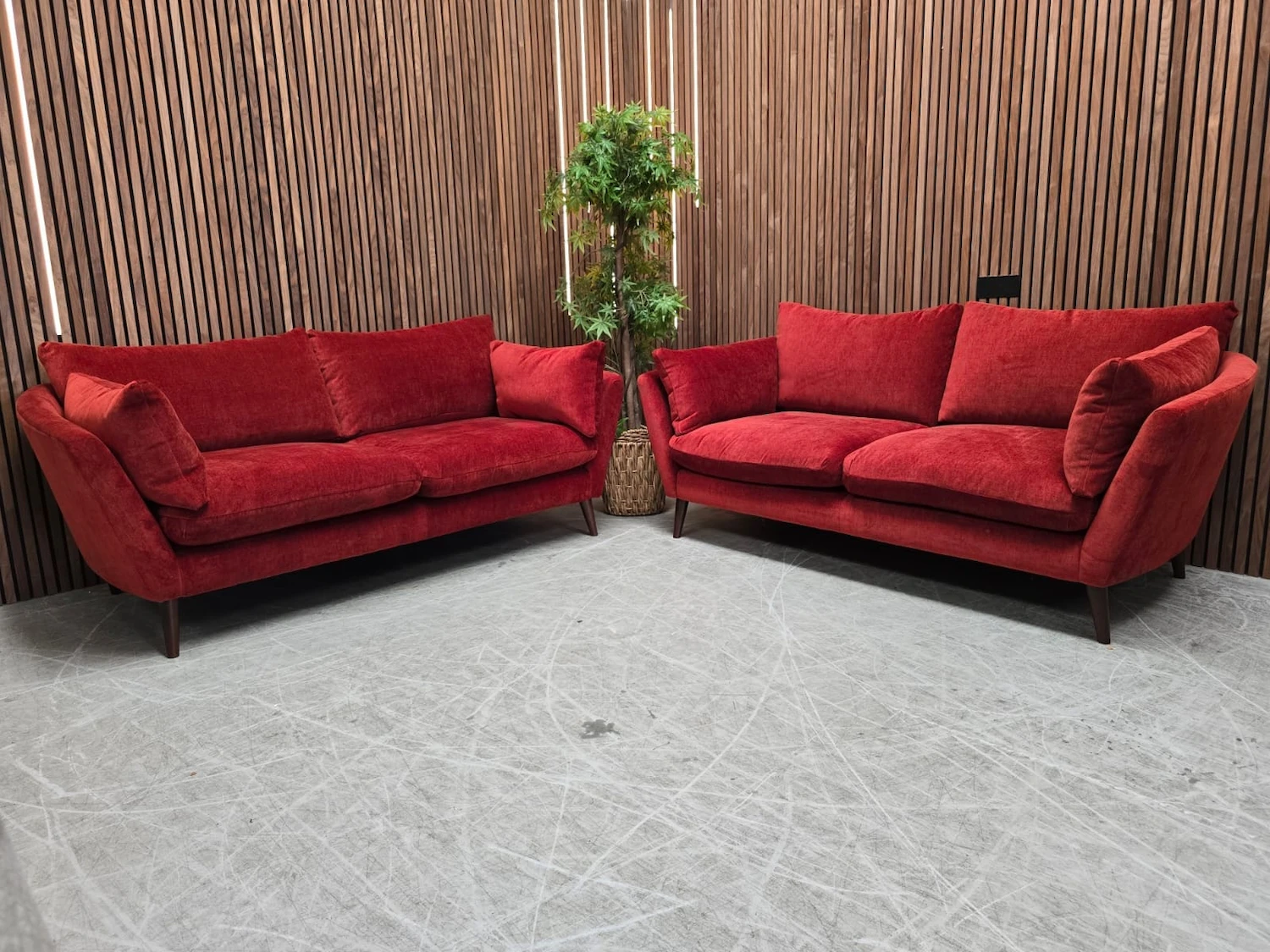 elton 3 seater sofa set in harissa dusk fabric