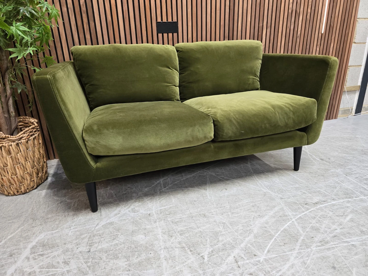 left side photo of holly 2 seater sofa