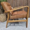 side phot of the humber vintage leather chair