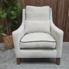 iggy high back armchair in chantilly aquaclean chenille