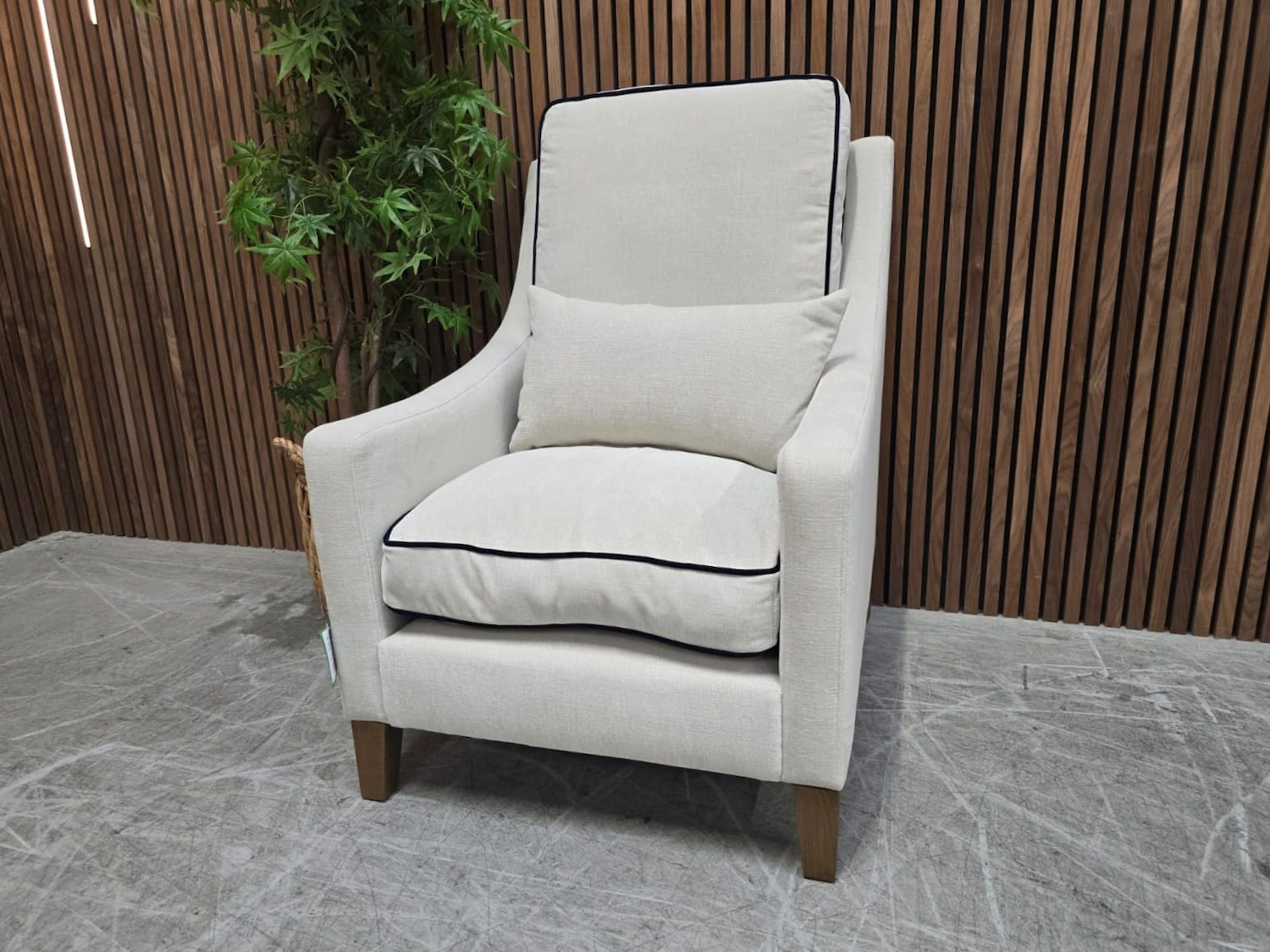 right side picture of iggy high back armchair