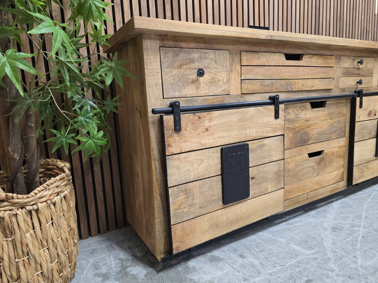 industrial sideboard 3 photo of the sliding door