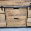 industrial sideboard 8 close up photo of the middle drawers on the sideboard