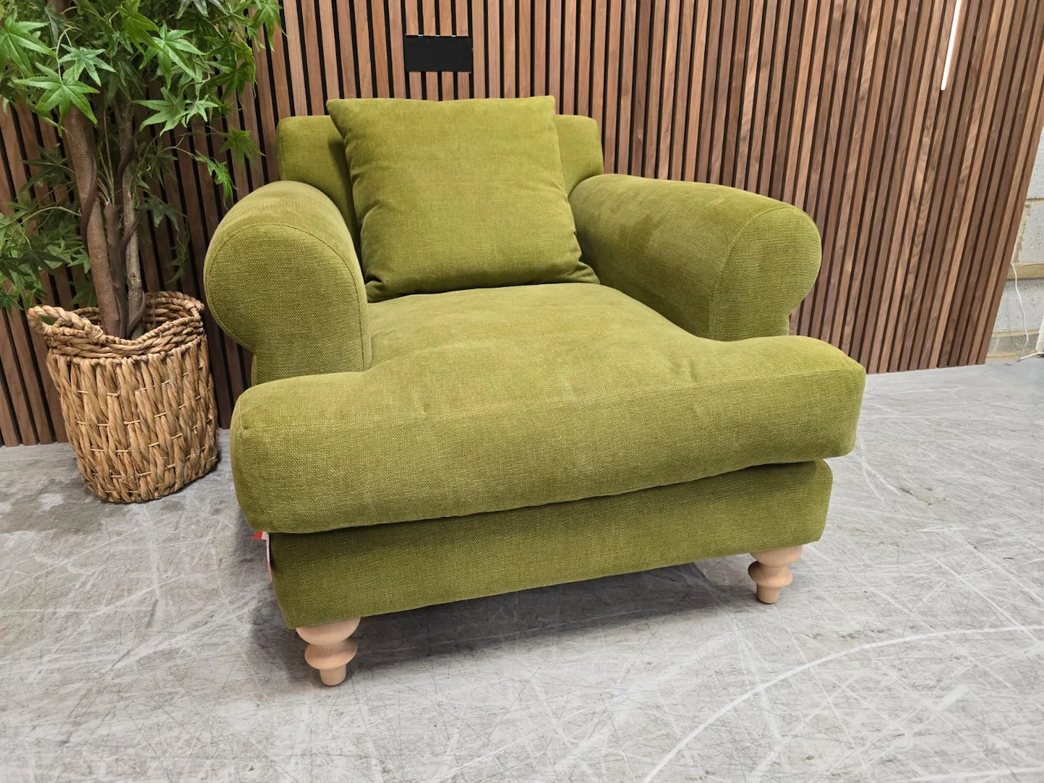 left photo of the teddy armchair