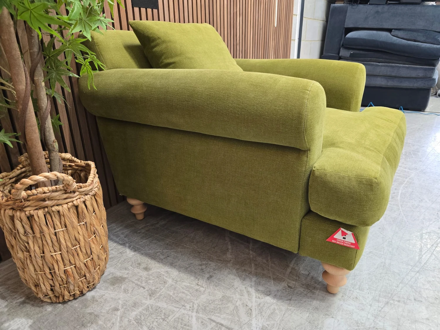 left side photo of teddy armchair