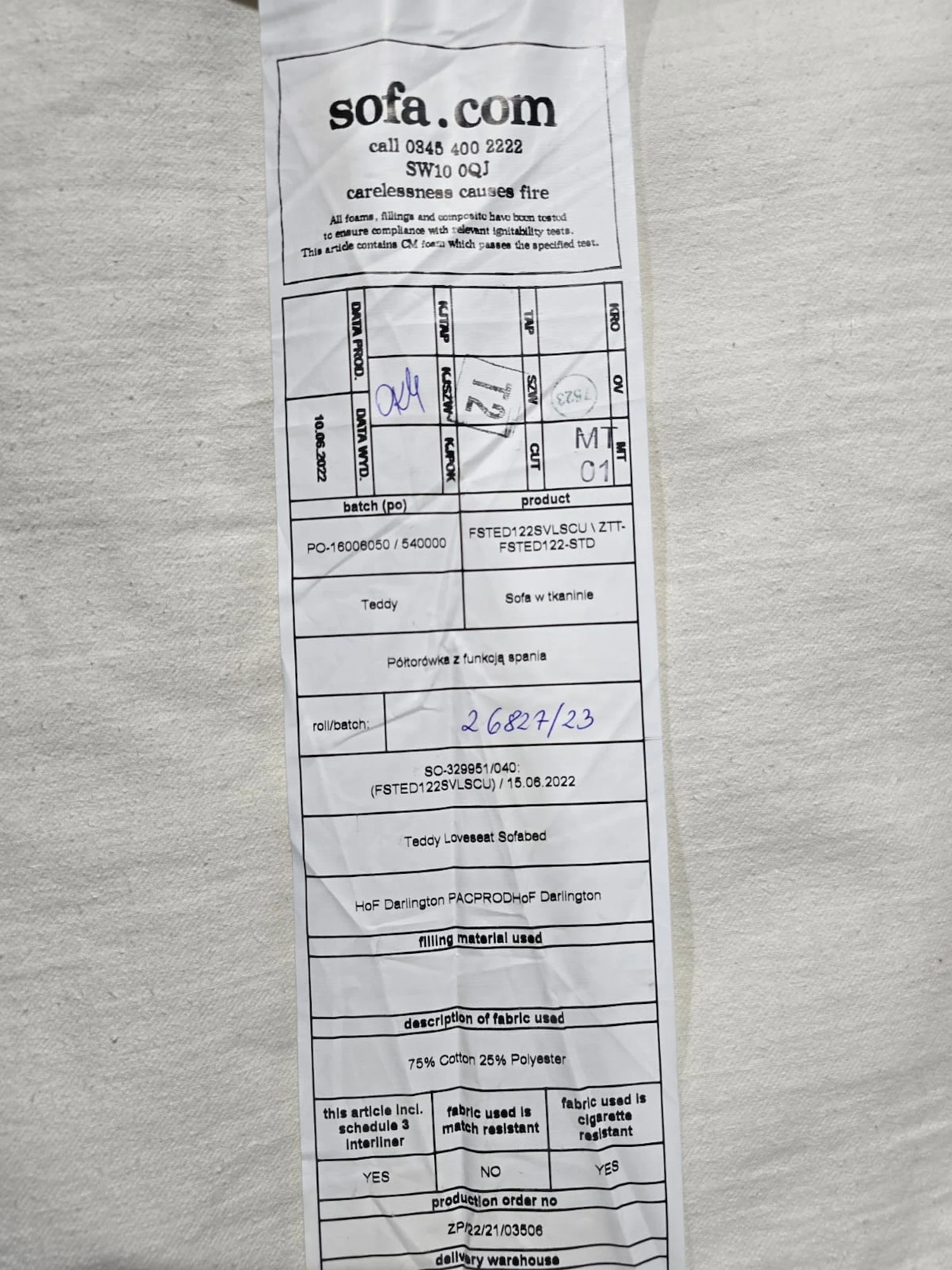 Teddy loveseat sofa bed in Scuba 8