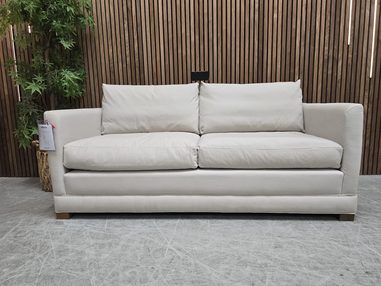 aissa 2.5 seater sofa in moon smart cotton