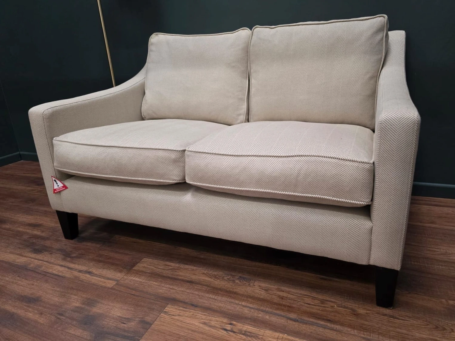 Iggy 2 seater in Pumice herringbone 3