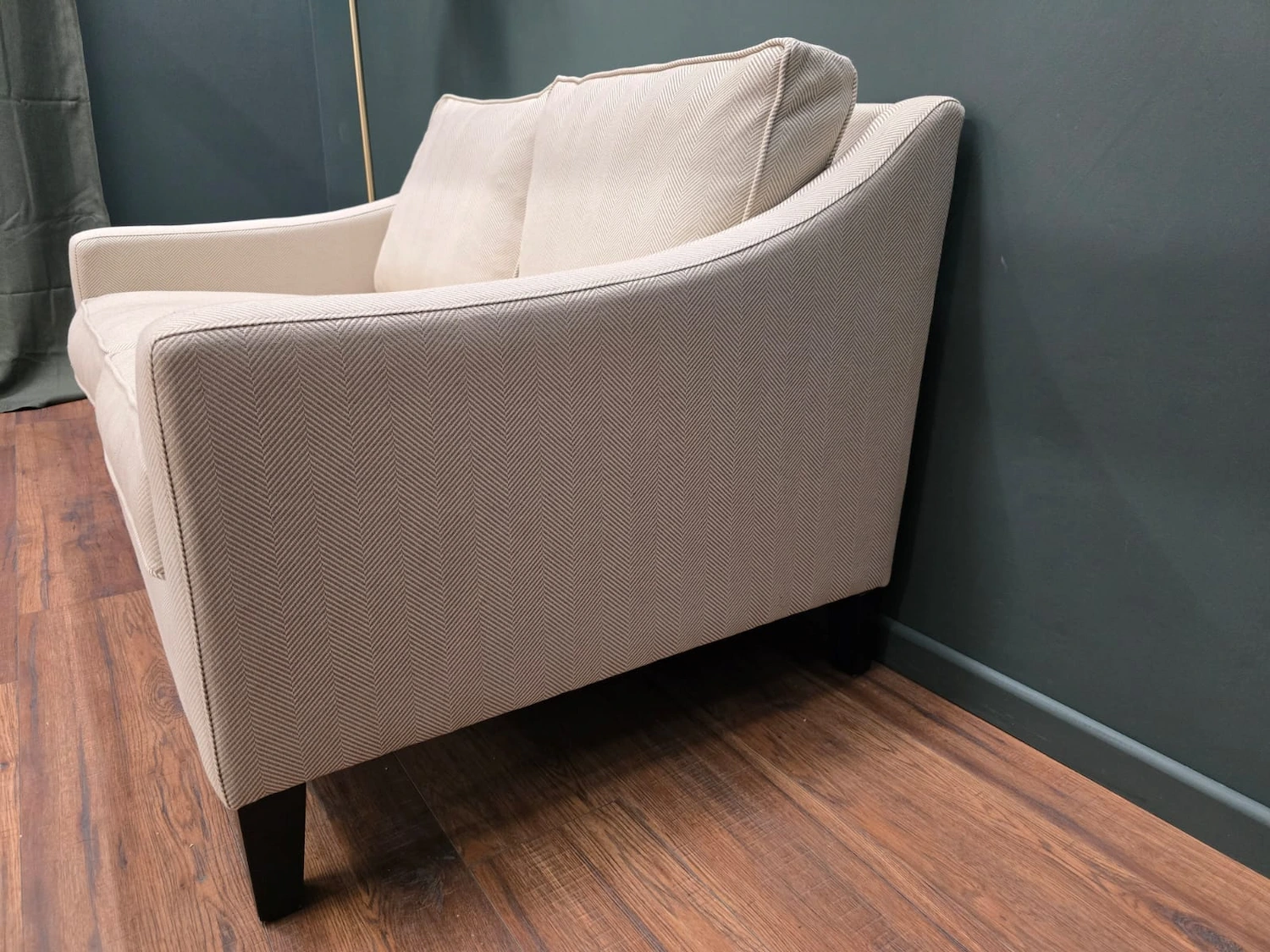 Iggy 2 seater in Pumice herringbone 6