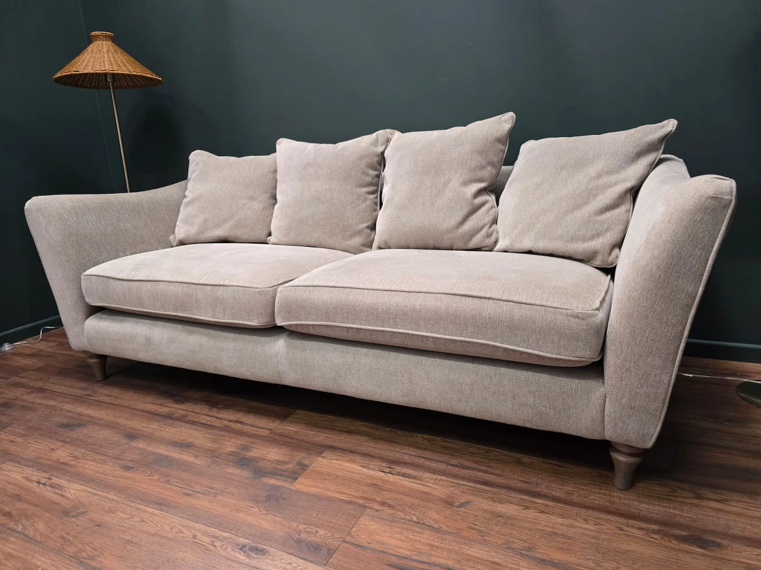 Stanton traditional Modern large sofa in natural 3