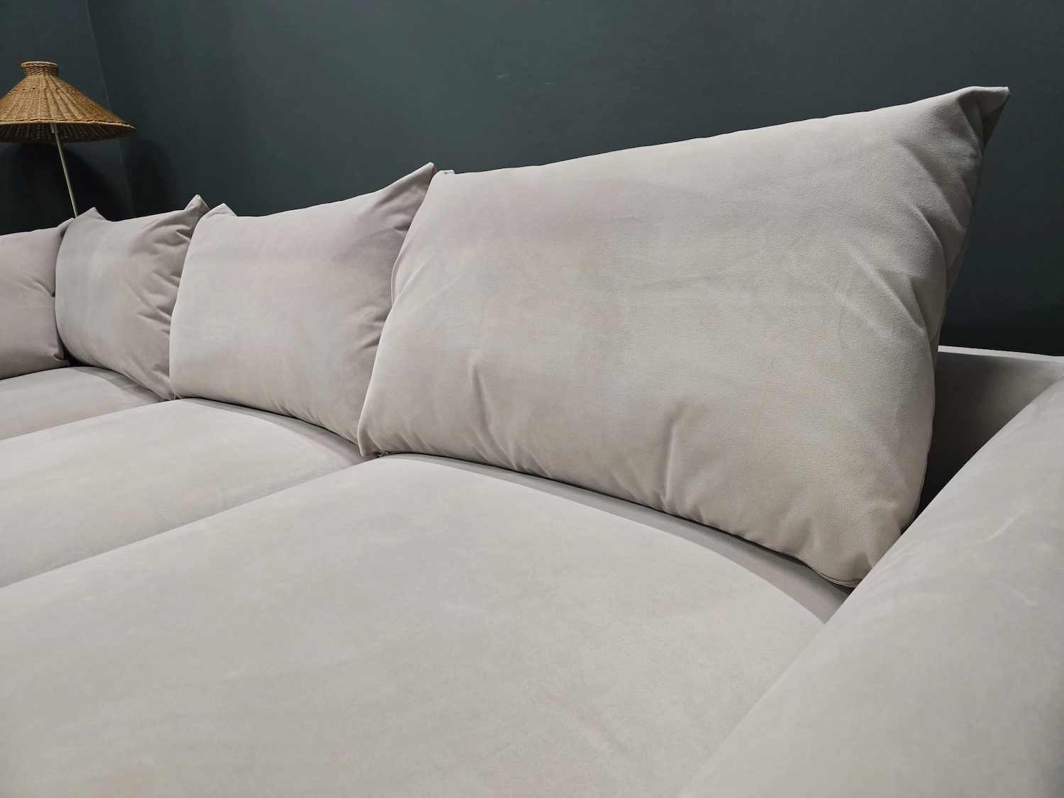 floyd left hand facing corner sofa in platinum velvet 7