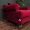 teddy armchair in claret cotton matt velvet 3