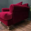 teddy armchair in claret cotton matt velvet 4