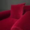 teddy armchair in claret cotton matt velvet 5