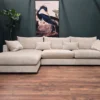 Santa fe left hand facing chaise sofa in truffle derwent