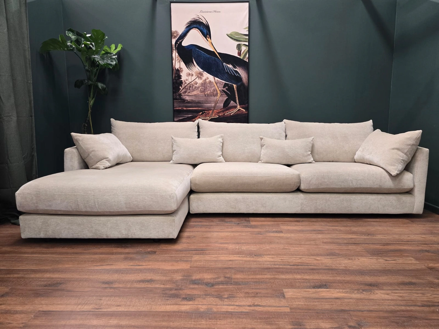 Santa fe left hand facing chaise sofa in truffle derwent
