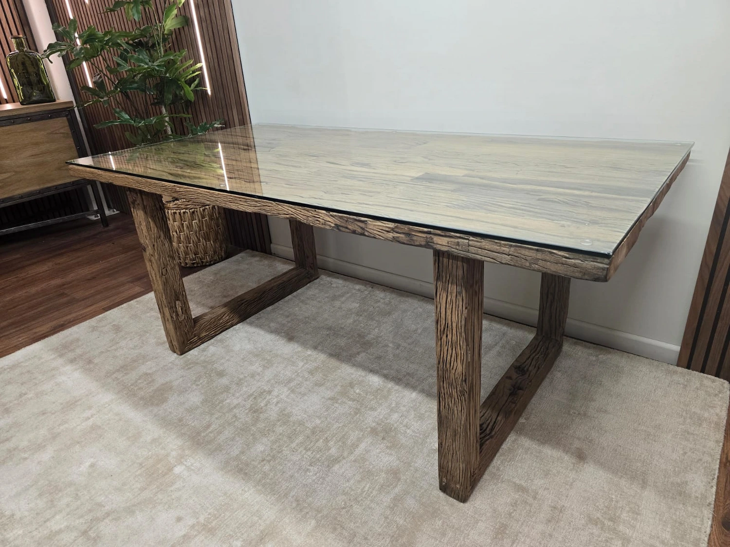 Bespoke 180cm Railway Sleeper Dining Table 2