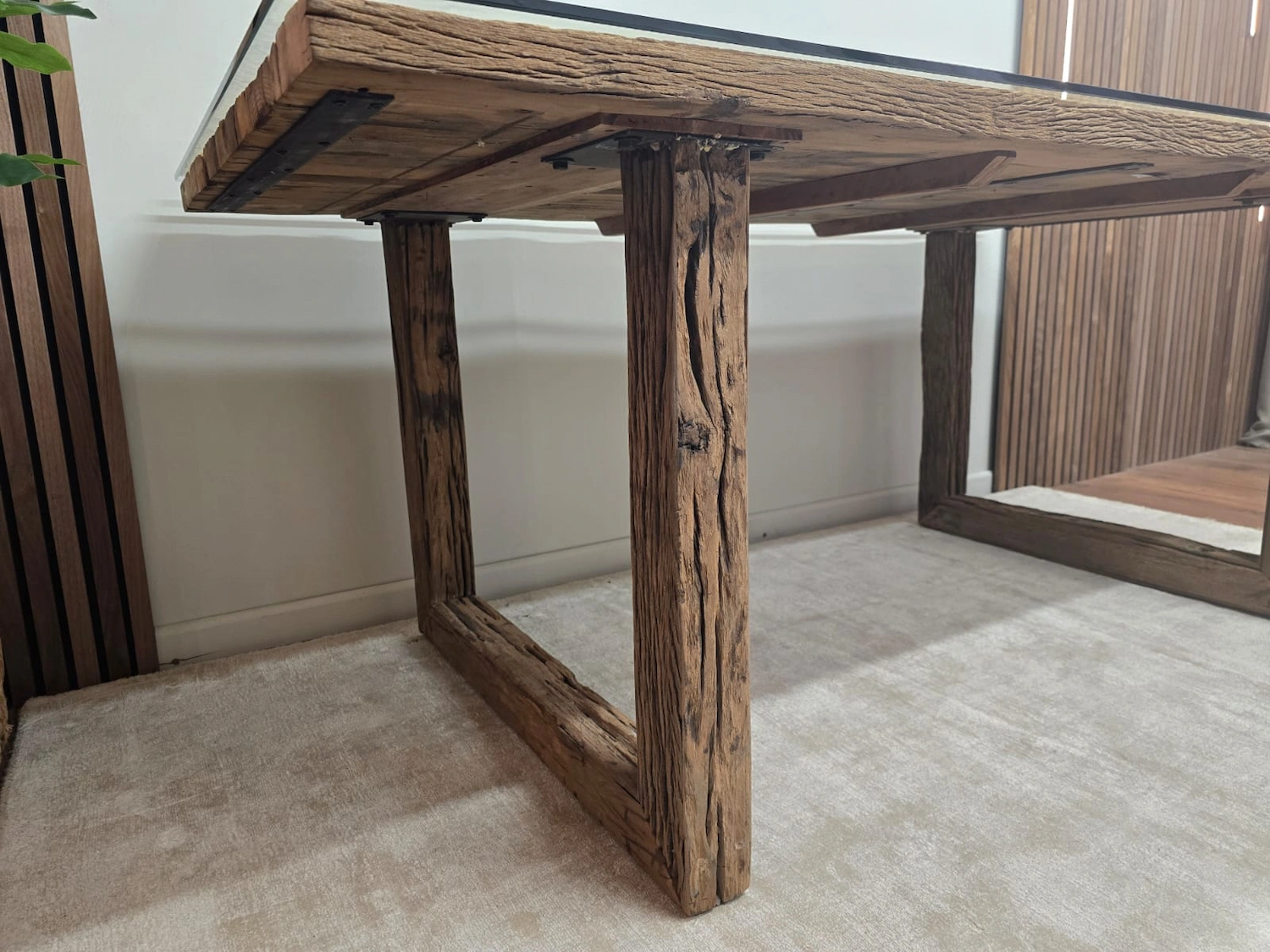 Bespoke 180cm Railway Sleeper Dining Table 4