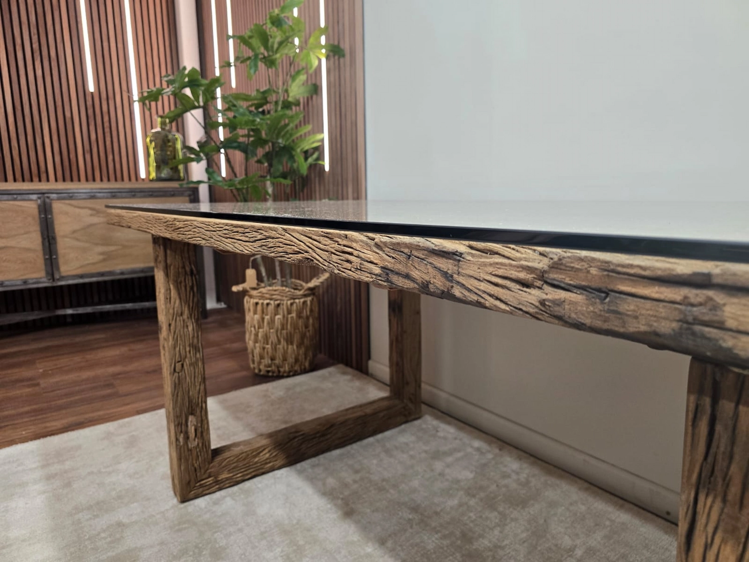 Bespoke 180cm Railway Sleeper Dining Table 7