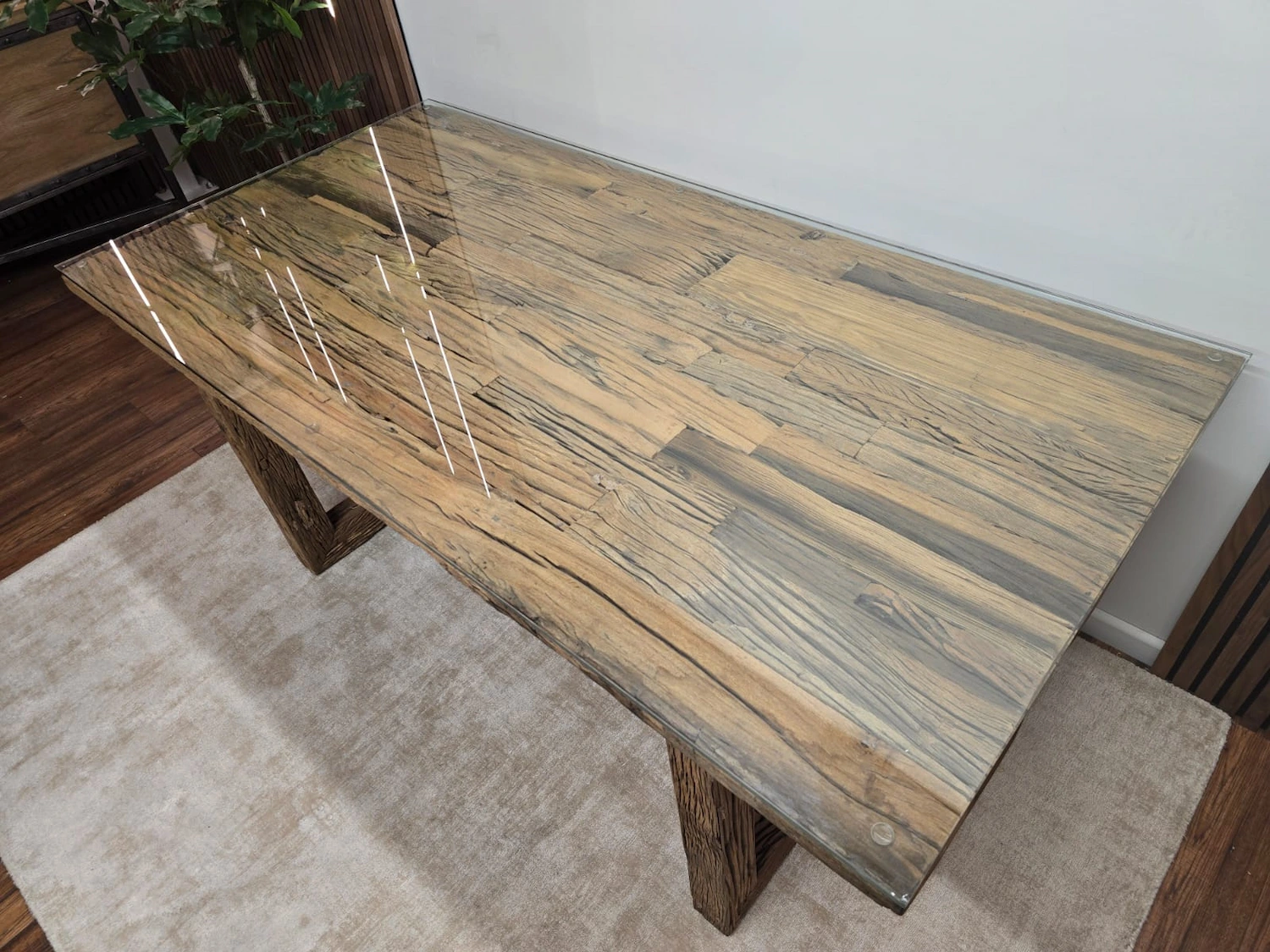 Bespoke 180cm Railway Sleeper Dining Table 8