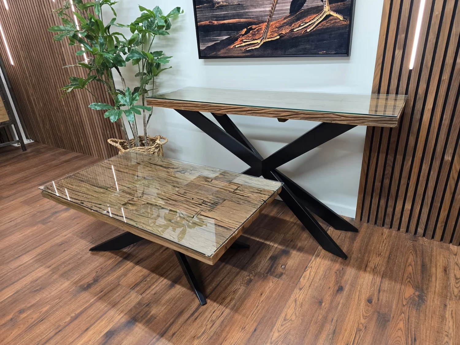 Furniture Village Kiara railway sleeper console table 11