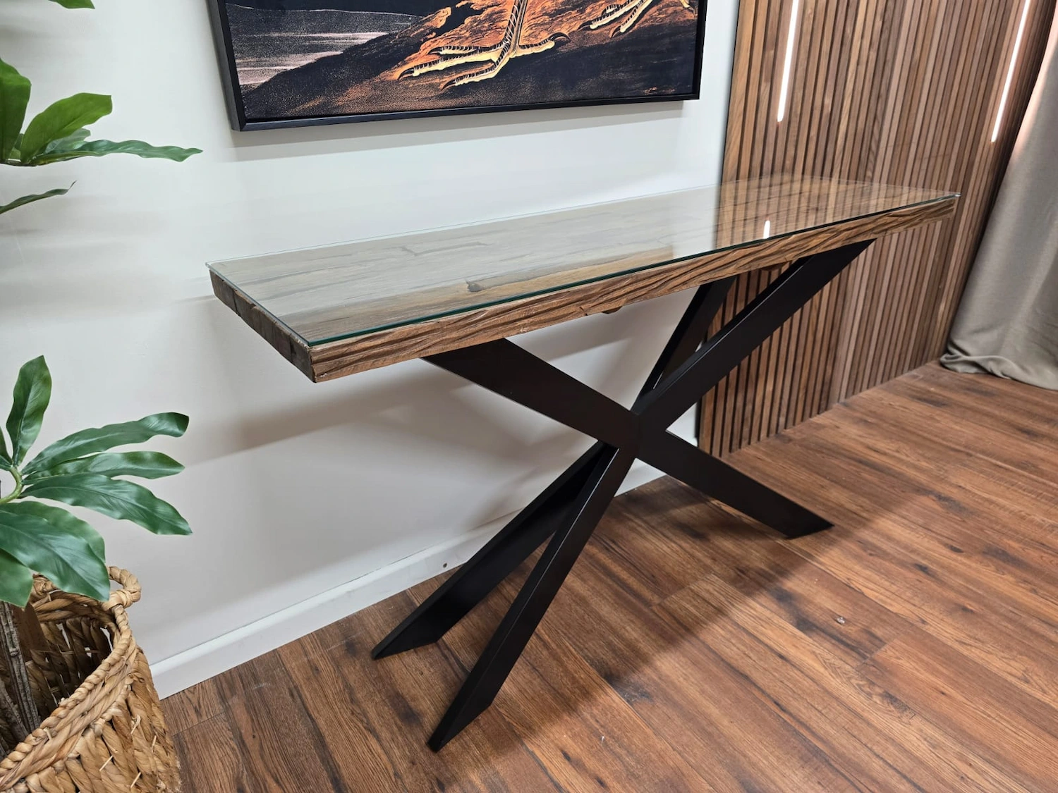 Furniture Village Kiara railway sleeper console table 2