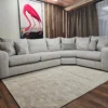 Furniture Village Pandora rhf corner in Chevron silver 1