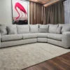 Furniture Village Pandora rhf corner in Chevron silver 2