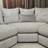 Furniture Village Pandora rhf corner in Chevron silver 5
