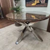 Furniture Village chennai railway sleeper round dining table 2