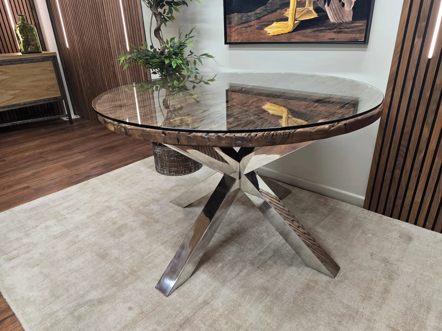 Furniture Village chennai railway sleeper round dining table 2