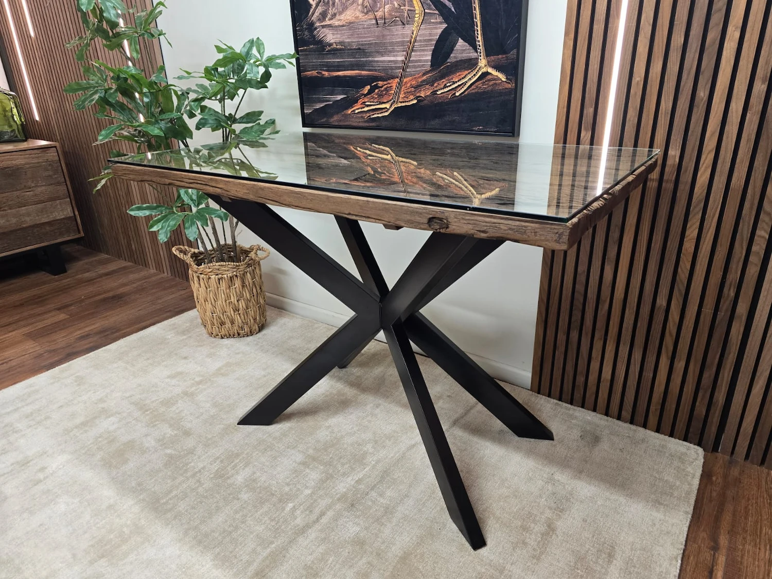 Furniture Village kiara railway sleeper bar table 3