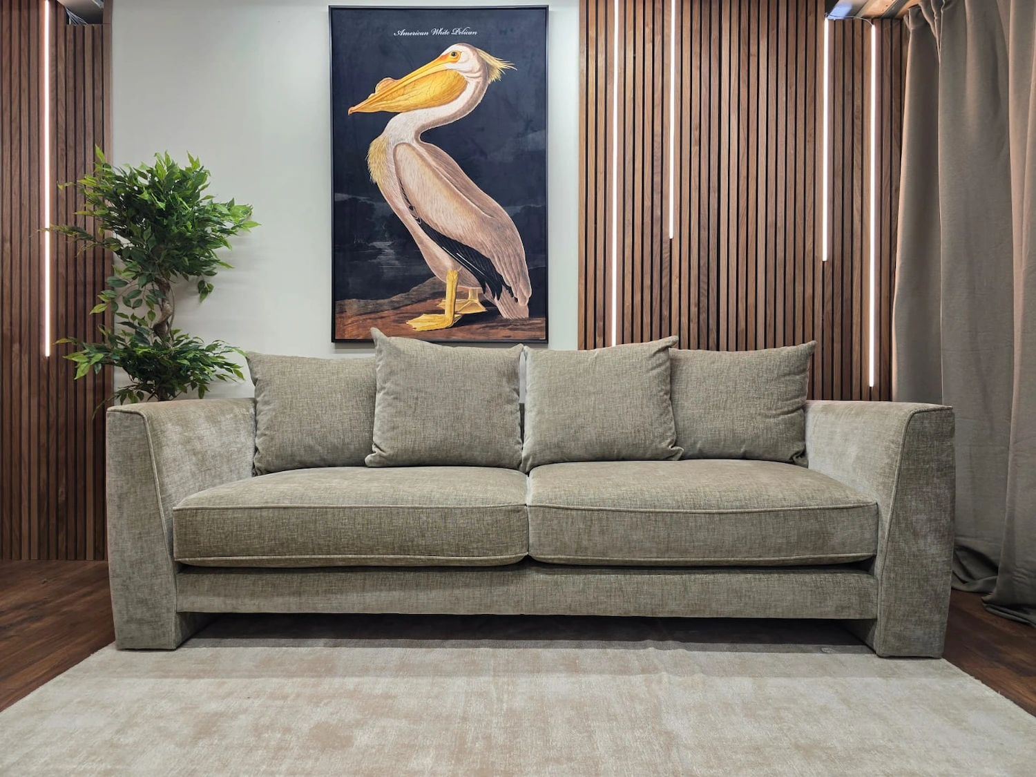 Grand Designs huxham 4 seater sofa in taupe chenille