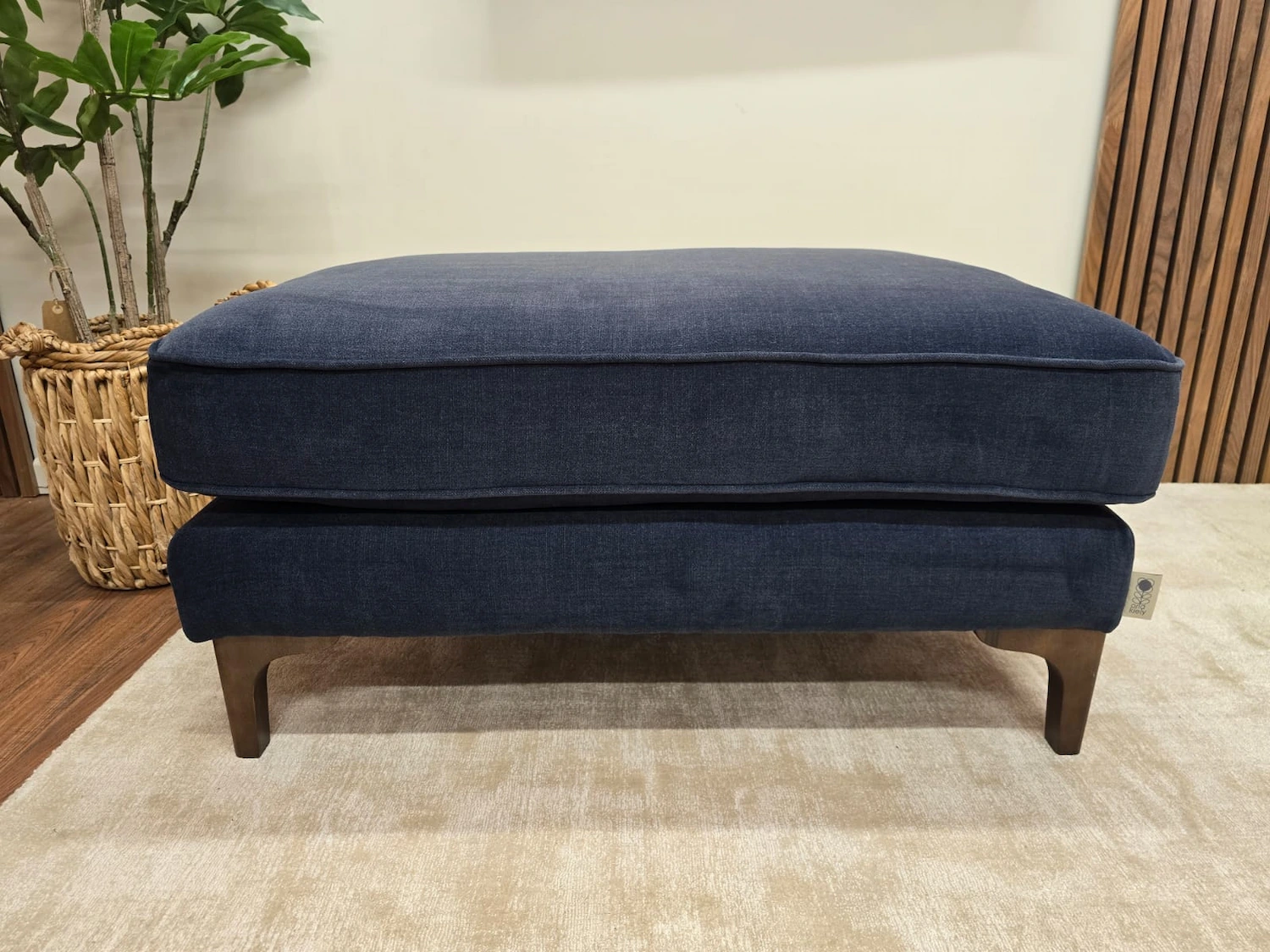Orla kiely arklow footstool in clara navy