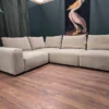 Rawley modular sectional corner sofa in cappuccino