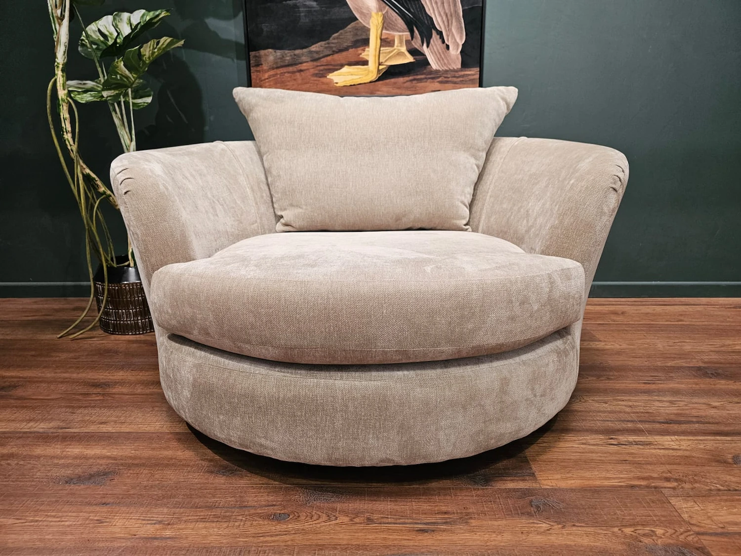 Barker and stonehouse Floyd swivel chair in Truffle 2