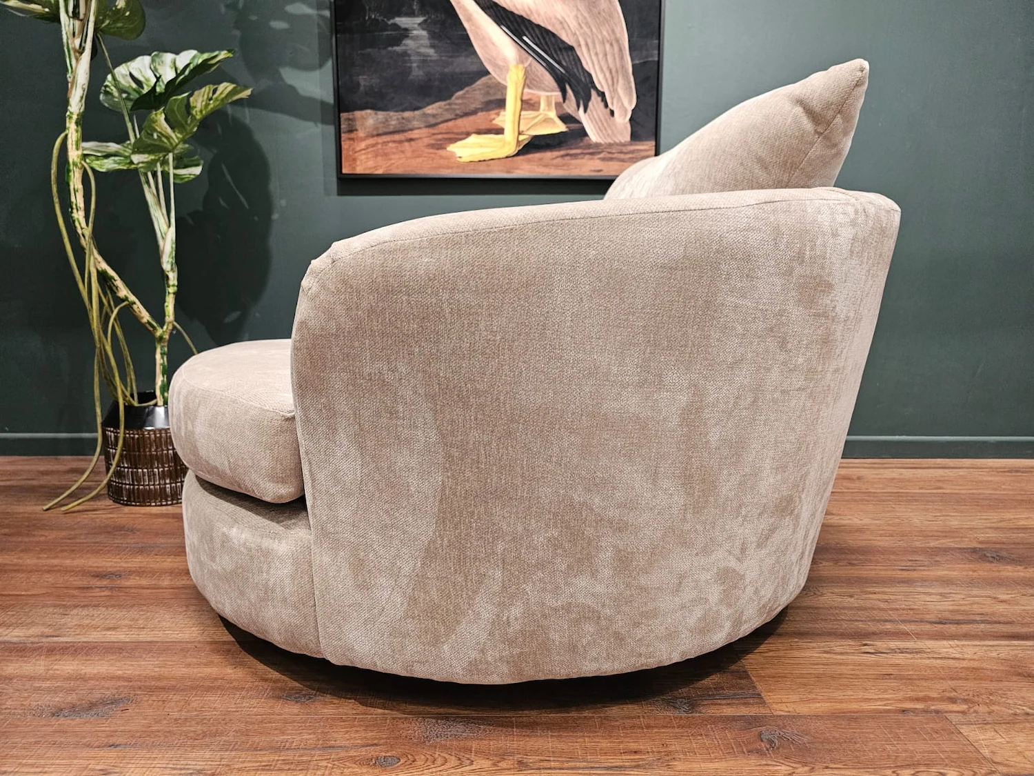 Barker and stonehouse Floyd swivel chair in Truffle 5