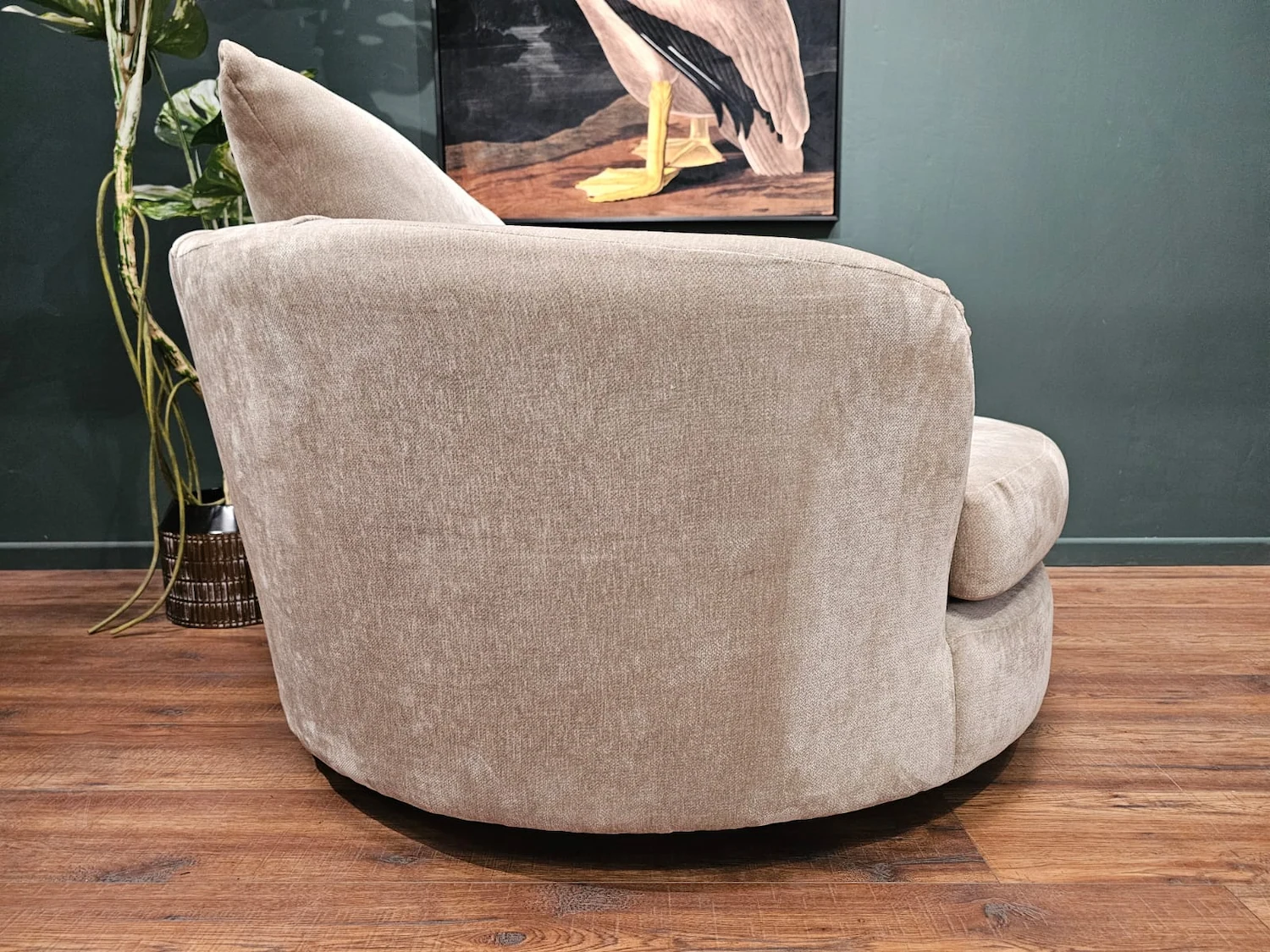 Barker and stonehouse Floyd swivel chair in Truffle 6