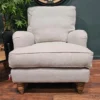 Bluebell small armchair in taupe Brushed linen cotton 2