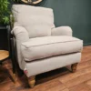 Bluebell small armchair in taupe Brushed linen cotton 3