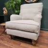 Bluebell small armchair in taupe Brushed linen cotton 4