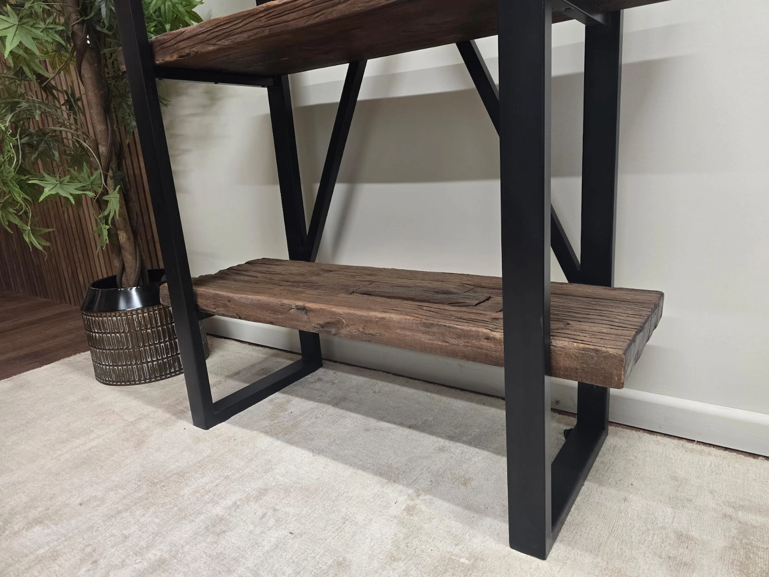 Furniture Village Noir railway Sleeper Shelving 4