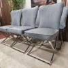Grey velvet chairs dfs 2