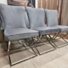 Grey velvet chairs dfs 3