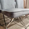 Grey velvet chairs dfs 6