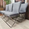 Grey velvet chairs dfs 8