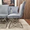 Grey velvet chairs dfs 9