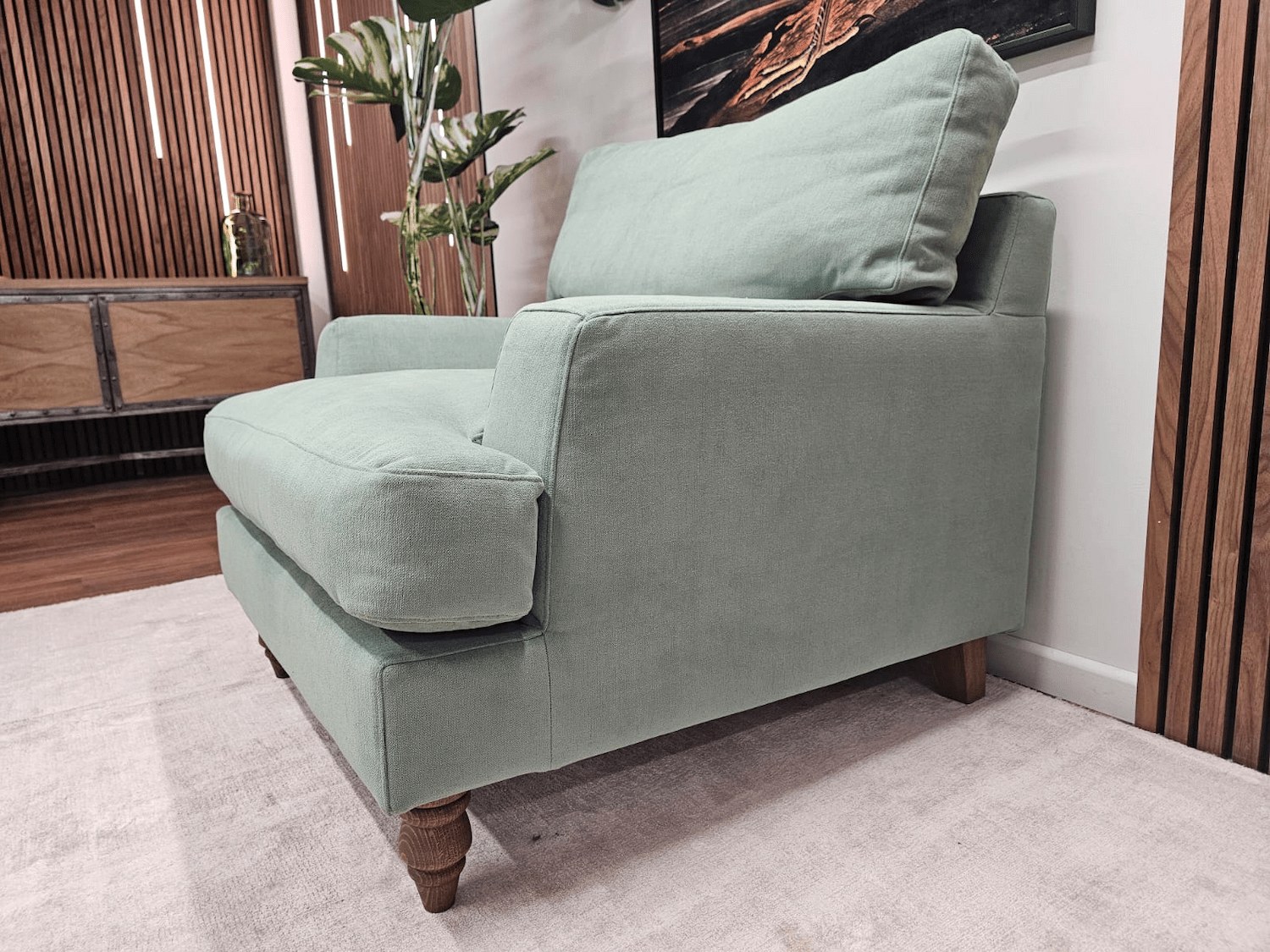 Isla armchair in lilypad aquaclean Clever Canvas 4