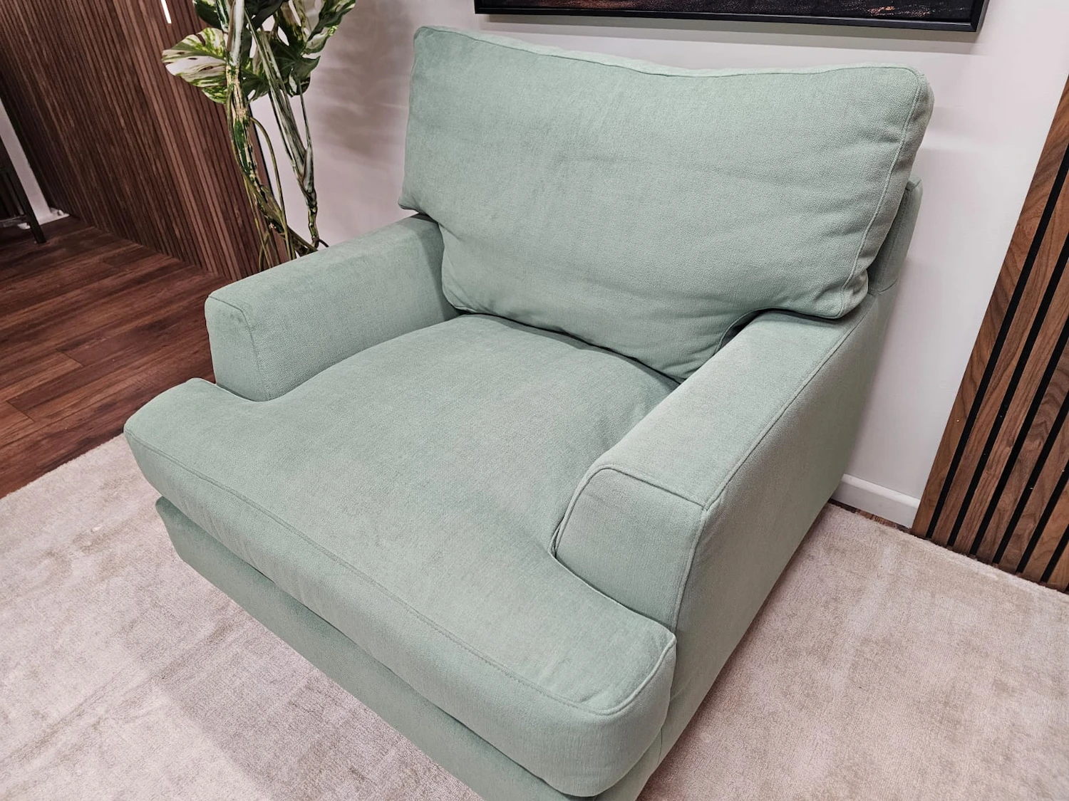 Isla armchair in lilypad aquaclean Clever Canvas 6