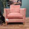 Izzy armchair in berry Brushstroke 1